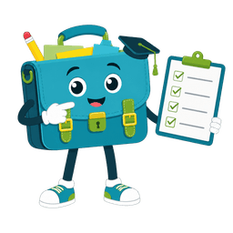 Flowi, la mascota de AulaFlow, señalando una lista de verificación